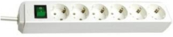 Контакт Разклонител 6x 2P+E с ключ и кабел 1.5m Бял - Brennenstuhl Eco-line BS1159520015