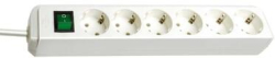 Контакт Разклонител 6x 2P+E с ключ и кабел 3m Бял - Brennenstuhl Eco-line BS1159520400