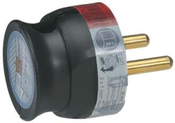 Продукт Щепсел 2P 16A мини с кабел на 90° Черен - Legrand Helium 50184
