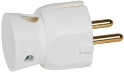 Продукт Щепсел 2P+E 16A с кабел на 90° Бял - Legrand Helium 50316