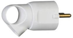Продукт Щепсел 2P+E 16A с ринг и кабел на 45° Бял - Legrand Helium 50330