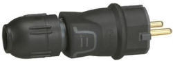 Продукт Щепсел 2P+E 16А с кабел назад през щуцер IP44 Черен - Legrand Helium 50340