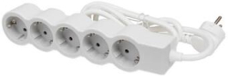 Контакт Разклонител 5x 2P+E Шуко, с кабел 3m, цвят Бял - Legrand Standart 694563