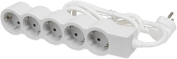 Контакт Разклонител 5x 2P+E Шуко, с кабел 5m, цвят Бял - Legrand Standart 694571