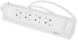 Контакт Разклонител  COR, ъглов, 4X2P+E, с кабел 1 м - Legrand Corner 694501