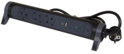 Контакт Разклонител 3x 2P+E Шуко, защита от пренапрежение, 2x USB тип A+C 3A 15W, с кабел 1.5m Legrand Premium 694512