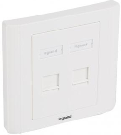 Розетка 2XRJ45 празна FM - Legrand Linkeo C 632795