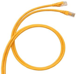 Медна пач корда C6A F/UTP 1.0 m PVC, жълта - Legrand Linkeo C 632886