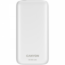 Външна батерия Canyon PB - 301, външна батерия, литиево полимерна, 30000mAh, бял цвят