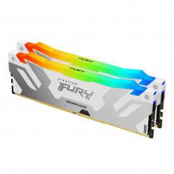 Памет Kingston 64GB 6000MT-s DDR5 CL32 DIMM (Kit of 2) FURY Renegade RGB White XM