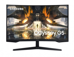 Монитор Samsung Odyssey 32AG550A, 32" 2560x1440, VA, 1000R, 300 cd.m2, HDMI, DP, Черен