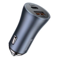 Принадлежност за смартфон Зарядно за кола Baseus Golden Contactor Proс USB-C, USB-А изхода 40 W