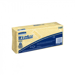 Почистващ продукт Kimberly-Clark Кърпа WypAll X50 7443, 41.8 х 24.7 cm, жълта, 50 броя