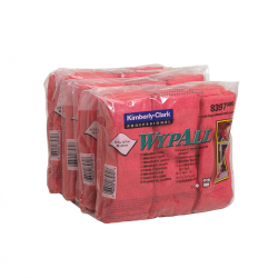 Продукт Kimberly-Clark Микрофибърна кърпа WypAll 8397, 40 х 40 cm, червена, 6 броя