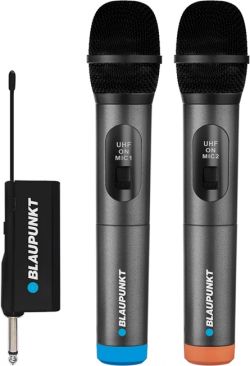 Микрофон Blaupunkt Комплект микрофони WM60UDB, безжични 16 канални, 2 броя