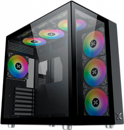 Кутия Xigmatex Aquarius Pro EN49417, Midi Tower, 2x USB 3.0 type A, черен цвят