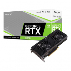 Видеокарта PNY GeForce RTX 3060 VERTO DUAL FAN 12GB, 192bit, PCIe 4.0, DisplayPort, HDMI, LHR