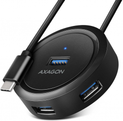 USB Хъб Axagon HUE-P1C SuperSpeed USB-C round hub