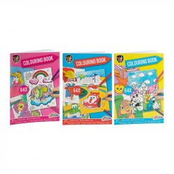 Moxy Книжка за оцветяване, А4, 64 страници, асорти, 48 броя на най-ниска цени