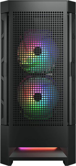 Кутия COUGAR Airface RGB, Mid Tower, SSI CEB, ATX, RGB, /Закалено стъкло, Черен