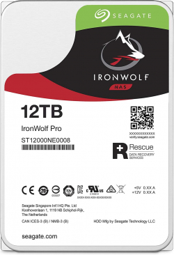 Хард диск / SSD SEAGATE IronWolf Pro, 12TB, 256MB, 7200 rpm, SATA 6.0Gb-s, ST12000NE0008