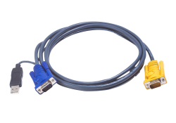 KVM продукт KVM кабел ATEN, PC HDB & USB към 3in1 SPHD(Keyboard-Mouse-Video), PS-2 към USB