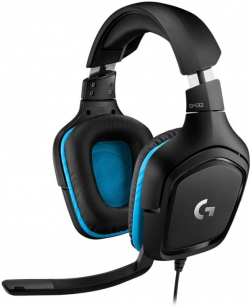 Слушалки Геймърски слушалки с микрофон Logitech G432 7.1 Surround Sound 981-000770