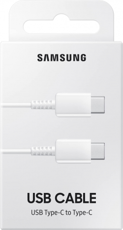Кабел/адаптер SAMSUNG Cable USB-C to USB-C, 25W, Бял