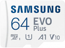 SD/флаш карта Micro SDXC 64GB V10 Cl10+SD Adapter, Samsung EVO+