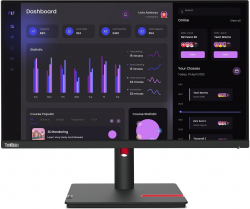 Монитор Lenovo ThinkVision T24i-30 23.8" 1920 x 1080 Full HD, LED, IPS, 4ms, 60Hz, DP, VGA, HDMI