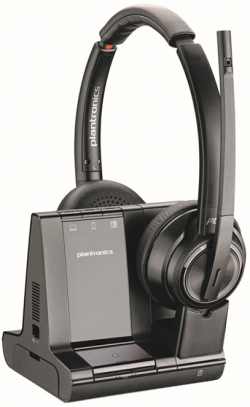 Слушалки Plantronics Savi W8220, 3 в 1, стерео, черни