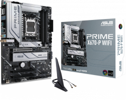 Дънна платка Asus Prime X670-P WiFi, AM5, 4x DDR5, ATX, 1x HDMI, 1x DisplayPort, 1x RJ-45