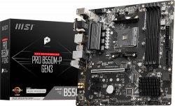 Дънна платка MSI PRO B550M-P Gen 3, AMD B550, AM4, 4x DDR4, 1x HDMI, 1x VGA, 1x DVI-D