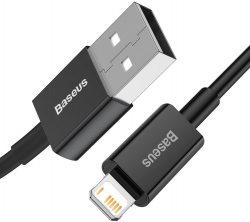 Кабел/адаптер Кабел Baseus Superior USB към Lightning CALYS-A01 2.4 A 1 м - черен
