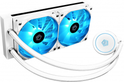 Водно охлаждане RGB Водно охлаждане за Intel-AMD ID-Cooling Auraflow X 240 EVO SNOW - бяло