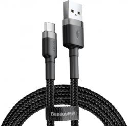 Кабел Baseus Cafule USB-A към USB-C 3m CATKLF-UG1 - черен