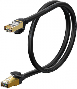 Медна пач корда Мрежов кабел Baseus WKJS010001 CAT7 High Speed ​​RJ45 10Gbps 0.5m черен