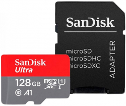 Micro SDXC 128GB Cl10 A1+adapt, SanDisk Ultra