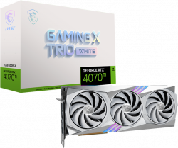 Видеокарта MSI GeForce RTX 4070Ti Gaming X Trio White, 12GB GDDR6X, 192bit, 3x DP 1.4a