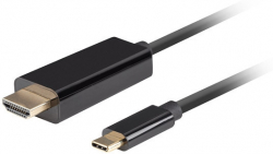 Кабел/адаптер Lanberg USB-C /M, HDMI - M cable 1.8m 4K 60Hz, black