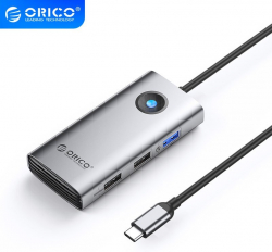 Докинг станция Orico Power Distributio Type-C 60w - PW11-5P-GY-EP - HDMI, USB3.0 x1, USB2.0 x1