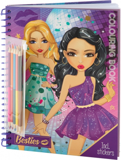  Moxy Книжка за оцветяване, А4, 30 листа, с 5 двойни молива