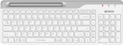 Клавиатура A4tech Fstyler FBK25, Bluetooth, 2.4G, Стойка за телефон, Кирилизирана, Бял