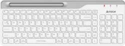 Клавиатура A4tech Fstyler FBK25, Bluetooth, 2.4G, Стойка за телефон, Кирилизирана, Бял