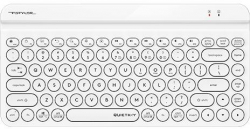 Клавиатура A4tech Fstyler FBK30, Bluetooth, 2.4G, Стойка за телефон, Кирилизирана, Бяла