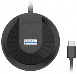 USB Хъб USB хъб A4tech HUB-30C, 4 портов, USB 3.0, 5120 Mbit-s, Черен