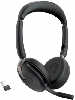 Слушалки Jabra Evolve2 65 Flex стерео слушалки, Bluetooth, USB-A, MS, ANC, черни