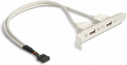 Други Скоба Delock, За монтаж в PC, USB 10 pin към 2 x USB 2.0 type A