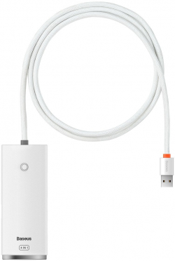USB Хъб USB хъб Baseus WKQX030102 USB-A Lite series 4в1 - бял