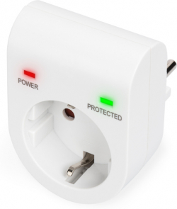 Контакт DIGITUS DN-95400 :: Адаптер за защита от пренапрежение, 16A, 3500W